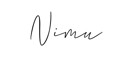 It looks like you need a new signature style for name Nimu. Design unique handwritten (Allison_Script) signature with our free signature maker in just a few clicks. Nimu signature style 2 images and pictures png