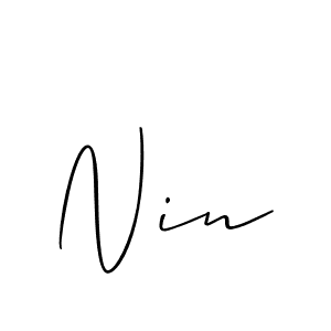 How to Draw Nin signature style? Allison_Script is a latest design signature styles for name Nin. Nin signature style 2 images and pictures png