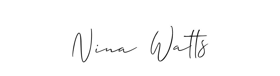 Check out images of Autograph of Nina  Watts name. Actor Nina  Watts Signature Style. Allison_Script is a professional sign style online. Nina  Watts signature style 2 images and pictures png