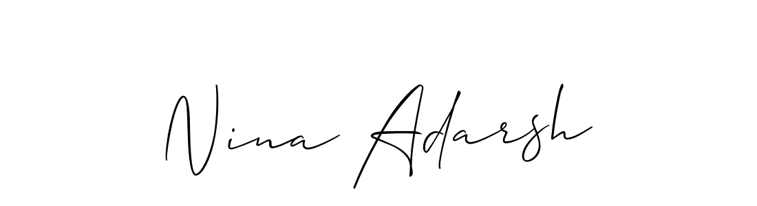 Once you've used our free online signature maker to create your best signature Allison_Script style, it's time to enjoy all of the benefits that Nina Adarsh name signing documents. Nina Adarsh signature style 2 images and pictures png