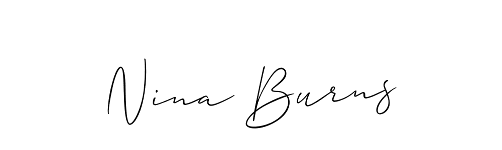 How to Draw Nina Burns signature style? Allison_Script is a latest design signature styles for name Nina Burns. Nina Burns signature style 2 images and pictures png