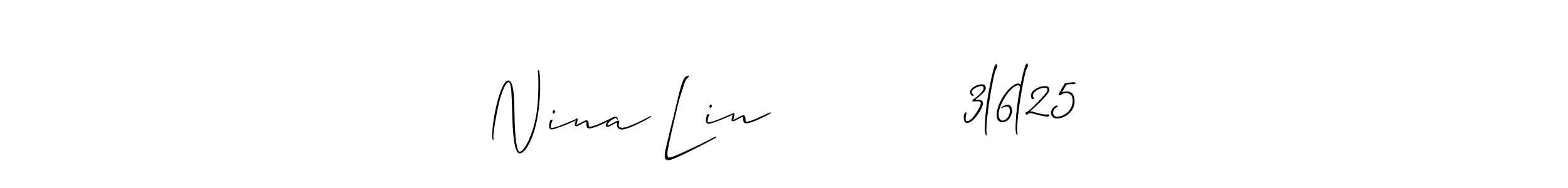 Best and Professional Signature Style for Nina Lin           3l6l25. Allison_Script Best Signature Style Collection. Nina Lin           3l6l25 signature style 2 images and pictures png