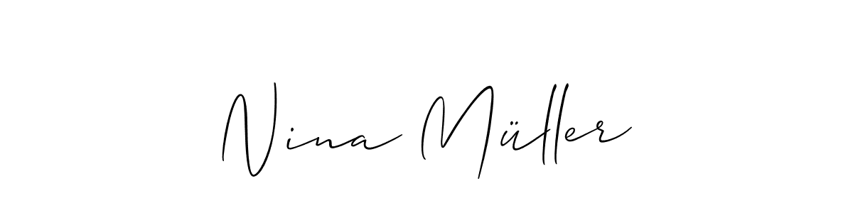 Best and Professional Signature Style for Nina Müller. Allison_Script Best Signature Style Collection. Nina Müller signature style 2 images and pictures png