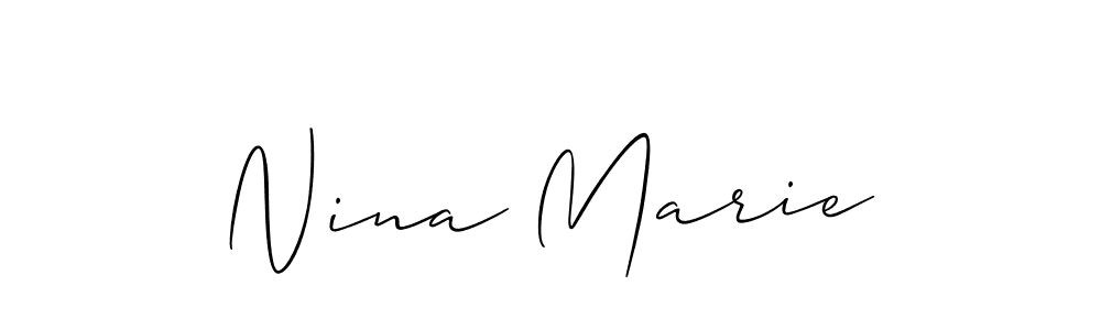 Best and Professional Signature Style for Nina Marie. Allison_Script Best Signature Style Collection. Nina Marie signature style 2 images and pictures png