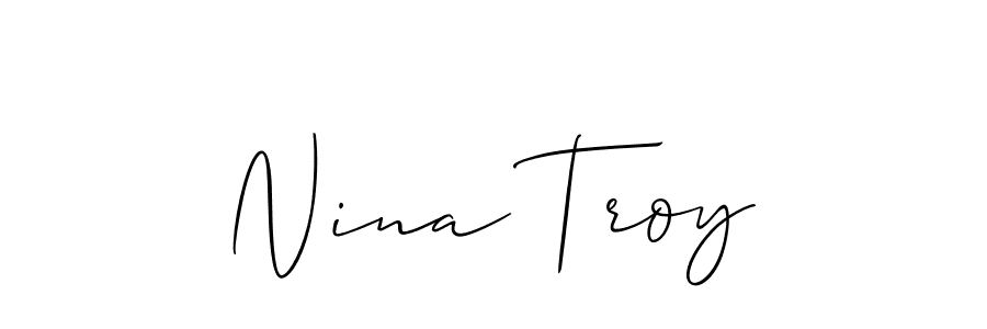 if you are searching for the best signature style for your name Nina Troy. so please give up your signature search. here we have designed multiple signature styles  using Allison_Script. Nina Troy signature style 2 images and pictures png