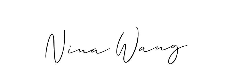 Also You can easily find your signature by using the search form. We will create Nina Wang name handwritten signature images for you free of cost using Allison_Script sign style. Nina Wang signature style 2 images and pictures png