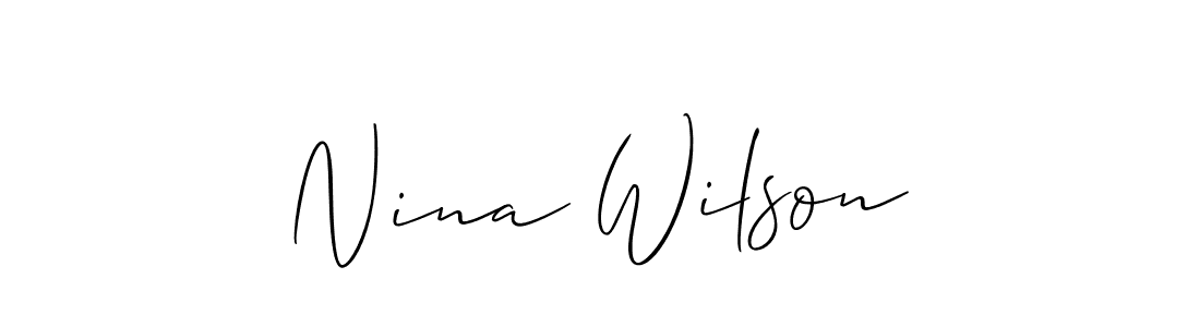 How to Draw Nina Wilson signature style? Allison_Script is a latest design signature styles for name Nina Wilson. Nina Wilson signature style 2 images and pictures png