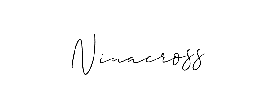 It looks lik you need a new signature style for name Ninacross. Design unique handwritten (Allison_Script) signature with our free signature maker in just a few clicks. Ninacross signature style 2 images and pictures png