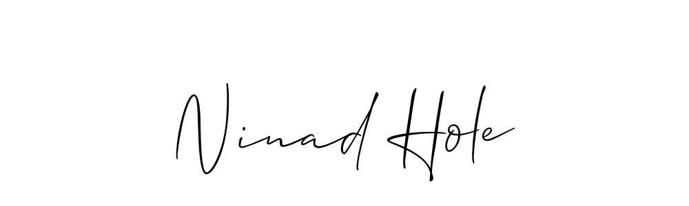 Allison_Script is a professional signature style that is perfect for those who want to add a touch of class to their signature. It is also a great choice for those who want to make their signature more unique. Get Ninad Hole name to fancy signature for free. Ninad Hole signature style 2 images and pictures png