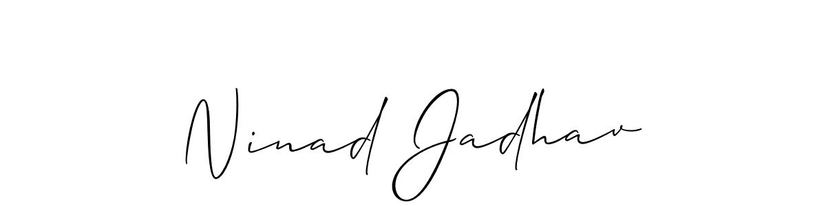 Make a beautiful signature design for name Ninad Jadhav. Use this online signature maker to create a handwritten signature for free. Ninad Jadhav signature style 2 images and pictures png