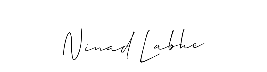 Make a beautiful signature design for name Ninad Labhe. With this signature (Allison_Script) style, you can create a handwritten signature for free. Ninad Labhe signature style 2 images and pictures png