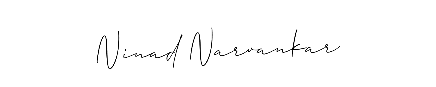 Also we have Ninad Narvankar name is the best signature style. Create professional handwritten signature collection using Allison_Script autograph style. Ninad Narvankar signature style 2 images and pictures png