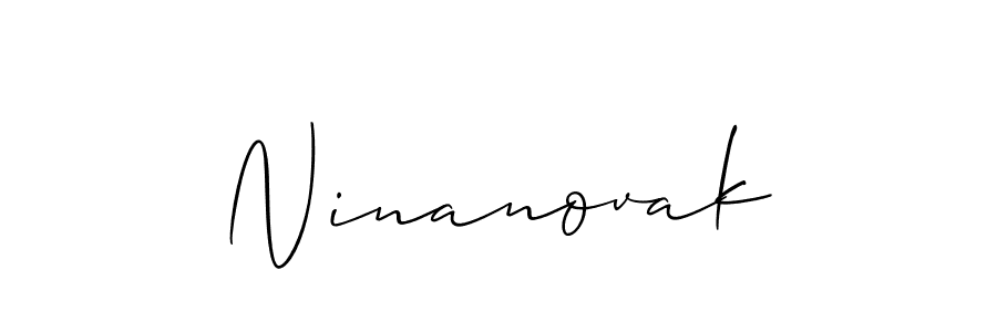 You should practise on your own different ways (Allison_Script) to write your name (Ninanovak) in signature. don't let someone else do it for you. Ninanovak signature style 2 images and pictures png