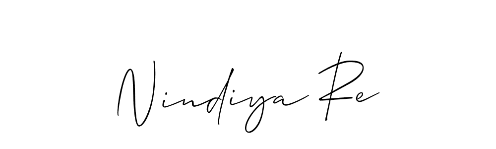 How to Draw Nindiya Re signature style? Allison_Script is a latest design signature styles for name Nindiya Re. Nindiya Re signature style 2 images and pictures png