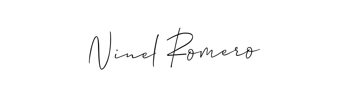 Use a signature maker to create a handwritten signature online. With this signature software, you can design (Allison_Script) your own signature for name Ninel Romero. Ninel Romero signature style 2 images and pictures png