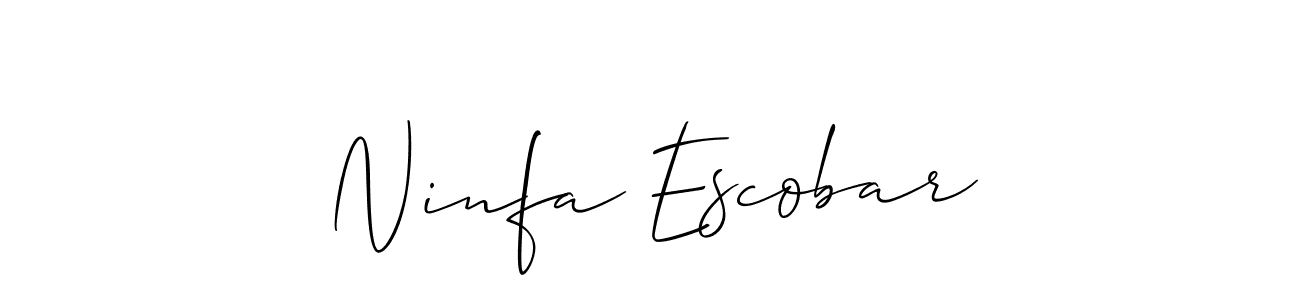 Also You can easily find your signature by using the search form. We will create Ninfa Escobar name handwritten signature images for you free of cost using Allison_Script sign style. Ninfa Escobar signature style 2 images and pictures png