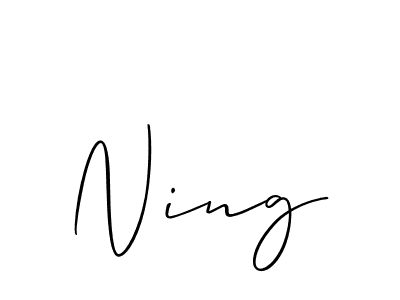 How to make Ning name signature. Use Allison_Script style for creating short signs online. This is the latest handwritten sign. Ning signature style 2 images and pictures png