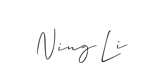 How to make Ning Li signature? Allison_Script is a professional autograph style. Create handwritten signature for Ning Li name. Ning Li signature style 2 images and pictures png