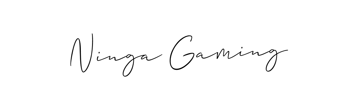 Use a signature maker to create a handwritten signature online. With this signature software, you can design (Allison_Script) your own signature for name Ninga Gaming. Ninga Gaming signature style 2 images and pictures png