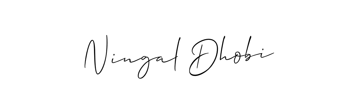 Also You can easily find your signature by using the search form. We will create Ningal Dhobi name handwritten signature images for you free of cost using Allison_Script sign style. Ningal Dhobi signature style 2 images and pictures png