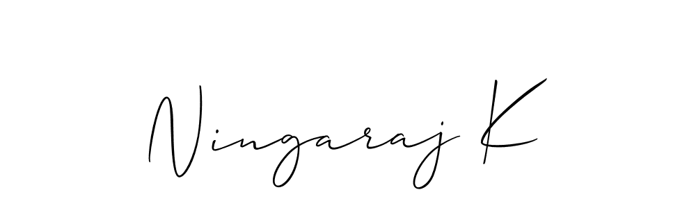 How to make Ningaraj K signature? Allison_Script is a professional autograph style. Create handwritten signature for Ningaraj K name. Ningaraj K signature style 2 images and pictures png