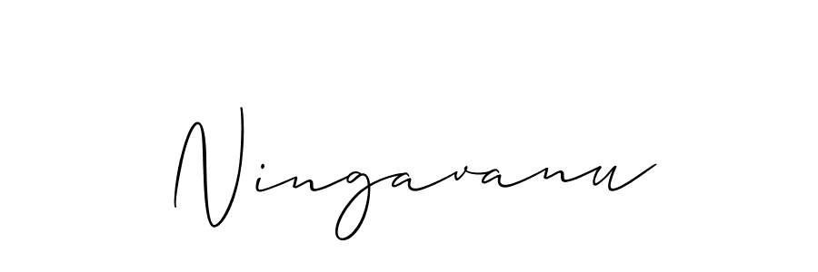 Allison_Script is a professional signature style that is perfect for those who want to add a touch of class to their signature. It is also a great choice for those who want to make their signature more unique. Get Ningavanu name to fancy signature for free. Ningavanu signature style 2 images and pictures png