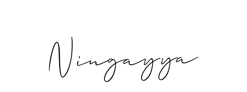 Create a beautiful signature design for name Ningayya. With this signature (Allison_Script) fonts, you can make a handwritten signature for free. Ningayya signature style 2 images and pictures png