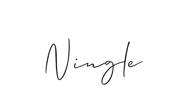 How to make Ningle signature? Allison_Script is a professional autograph style. Create handwritten signature for Ningle name. Ningle signature style 2 images and pictures png