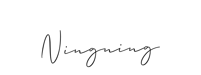Create a beautiful signature design for name Ningning. With this signature (Allison_Script) fonts, you can make a handwritten signature for free. Ningning signature style 2 images and pictures png