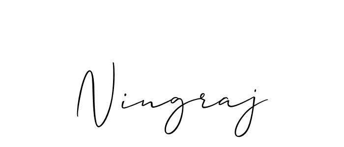 Create a beautiful signature design for name Ningraj. With this signature (Allison_Script) fonts, you can make a handwritten signature for free. Ningraj signature style 2 images and pictures png