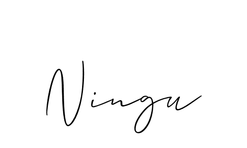Create a beautiful signature design for name Ningu. With this signature (Allison_Script) fonts, you can make a handwritten signature for free. Ningu signature style 2 images and pictures png