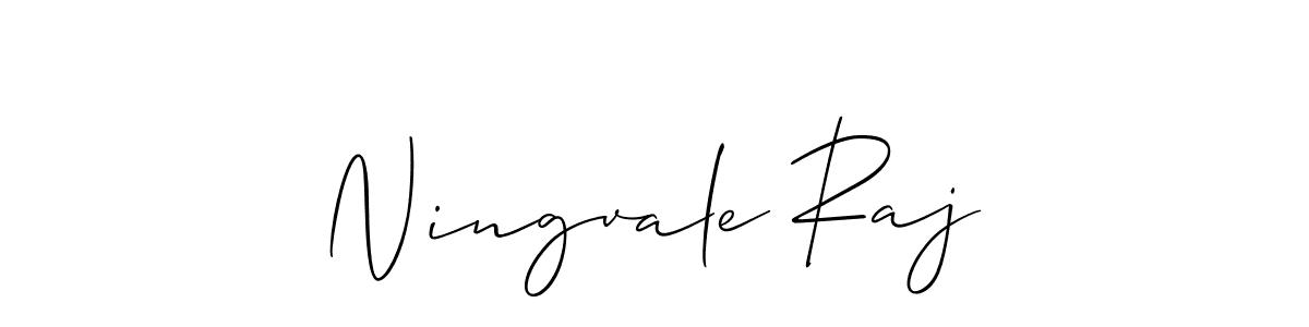 It looks lik you need a new signature style for name Ningvale Raj. Design unique handwritten (Allison_Script) signature with our free signature maker in just a few clicks. Ningvale Raj signature style 2 images and pictures png