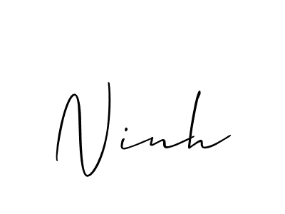 Design your own signature with our free online signature maker. With this signature software, you can create a handwritten (Allison_Script) signature for name Ninh. Ninh signature style 2 images and pictures png