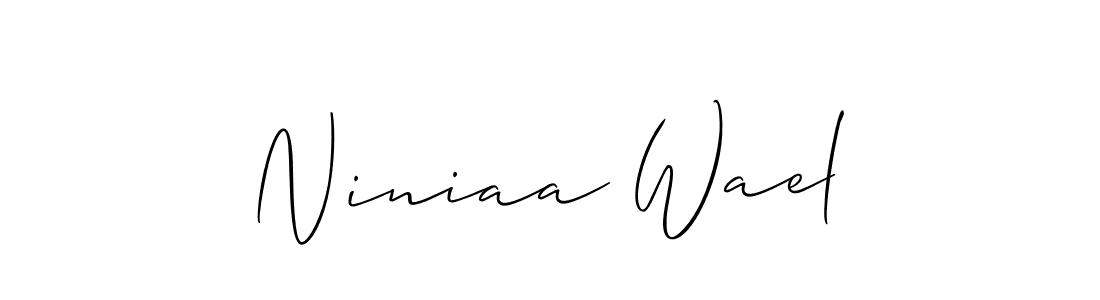 Create a beautiful signature design for name Niniaa Wael. With this signature (Allison_Script) fonts, you can make a handwritten signature for free. Niniaa Wael signature style 2 images and pictures png