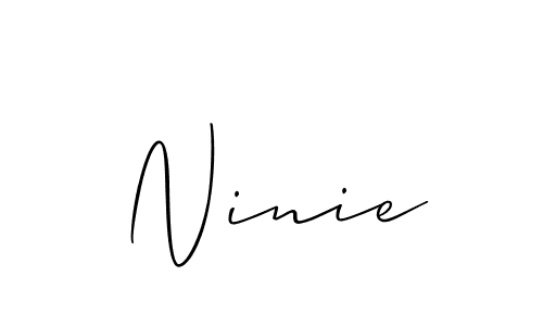 How to make Ninie name signature. Use Allison_Script style for creating short signs online. This is the latest handwritten sign. Ninie signature style 2 images and pictures png