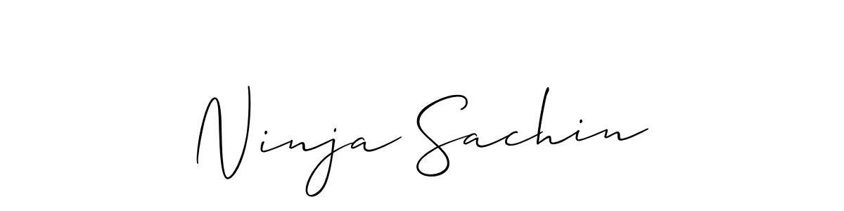 Allison_Script is a professional signature style that is perfect for those who want to add a touch of class to their signature. It is also a great choice for those who want to make their signature more unique. Get Ninja Sachin name to fancy signature for free. Ninja Sachin signature style 2 images and pictures png