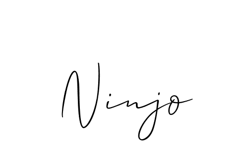 Make a beautiful signature design for name Ninjo. With this signature (Allison_Script) style, you can create a handwritten signature for free. Ninjo signature style 2 images and pictures png