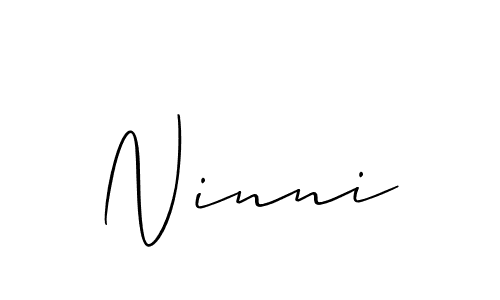 The best way (Allison_Script) to make a short signature is to pick only two or three words in your name. The name Ninni include a total of six letters. For converting this name. Ninni signature style 2 images and pictures png