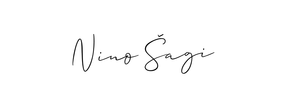 Use a signature maker to create a handwritten signature online. With this signature software, you can design (Allison_Script) your own signature for name Nino Šagi. Nino Šagi signature style 2 images and pictures png