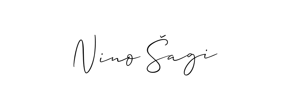 Make a short Nino Šagi signature style. Manage your documents anywhere anytime using Allison_Script. Create and add eSignatures, submit forms, share and send files easily. Nino Šagi signature style 2 images and pictures png