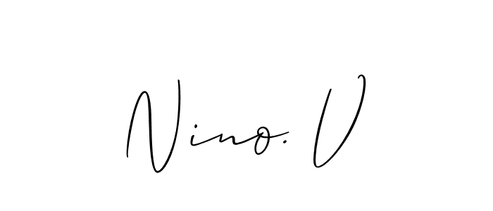 Make a beautiful signature design for name Nino. V. Use this online signature maker to create a handwritten signature for free. Nino. V signature style 2 images and pictures png