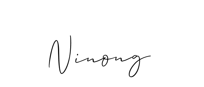 The best way (Allison_Script) to make a short signature is to pick only two or three words in your name. The name Ninong  include a total of six letters. For converting this name. Ninong  signature style 2 images and pictures png