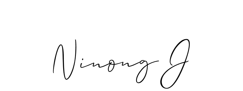 How to Draw Ninong J signature style? Allison_Script is a latest design signature styles for name Ninong J. Ninong J signature style 2 images and pictures png