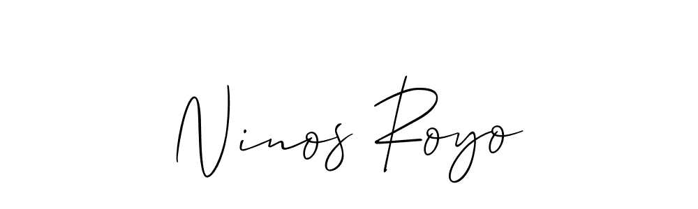 Make a beautiful signature design for name Ninos Royo. With this signature (Allison_Script) style, you can create a handwritten signature for free. Ninos Royo signature style 2 images and pictures png