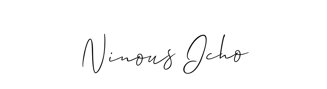 How to make Ninous Icho name signature. Use Allison_Script style for creating short signs online. This is the latest handwritten sign. Ninous Icho signature style 2 images and pictures png