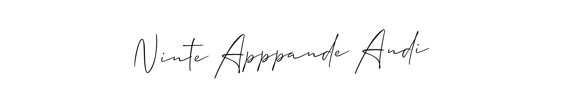 How to make Ninte Apppande Andi name signature. Use Allison_Script style for creating short signs online. This is the latest handwritten sign. Ninte Apppande Andi signature style 2 images and pictures png