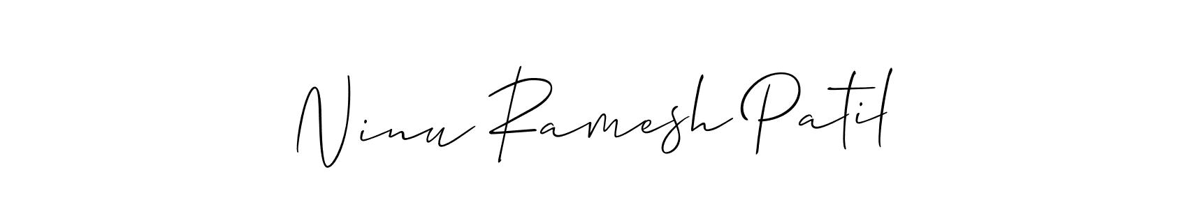 Make a beautiful signature design for name Ninu Ramesh Patil. Use this online signature maker to create a handwritten signature for free. Ninu Ramesh Patil signature style 2 images and pictures png