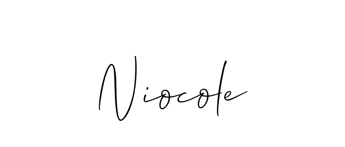 Make a beautiful signature design for name Niocole. With this signature (Allison_Script) style, you can create a handwritten signature for free. Niocole signature style 2 images and pictures png