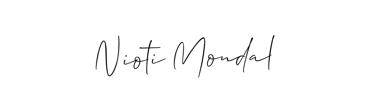 Design your own signature with our free online signature maker. With this signature software, you can create a handwritten (Allison_Script) signature for name Nioti Mondal. Nioti Mondal signature style 2 images and pictures png