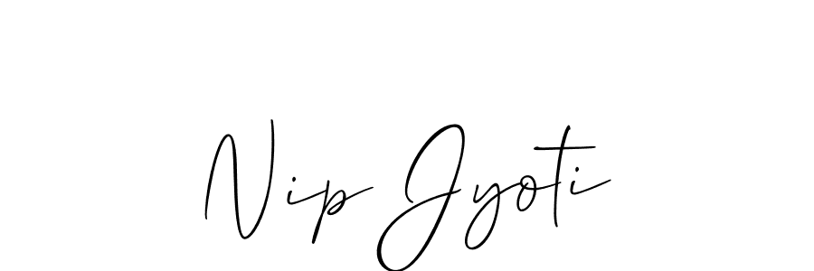 if you are searching for the best signature style for your name Nip Jyoti. so please give up your signature search. here we have designed multiple signature styles  using Allison_Script. Nip Jyoti signature style 2 images and pictures png